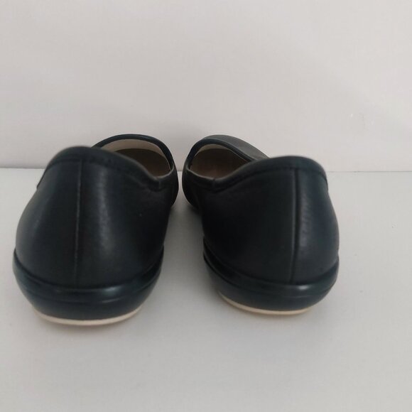 KURU Black Leather Comfort Flats Size 8.5 TRINA Work Shoes Cushioned Stylish EUC - Picture 6 of 12